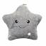 Domarex Poduszka Shiny Star LED szary, 40 x 35 cm