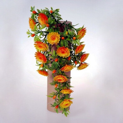 Umelá kvetina chryzantémy oranžová