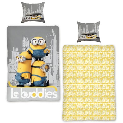 Dziecięca pościel bawełniana Minionki Le buddies, 140 x 200 cm, 70 x 90 cm