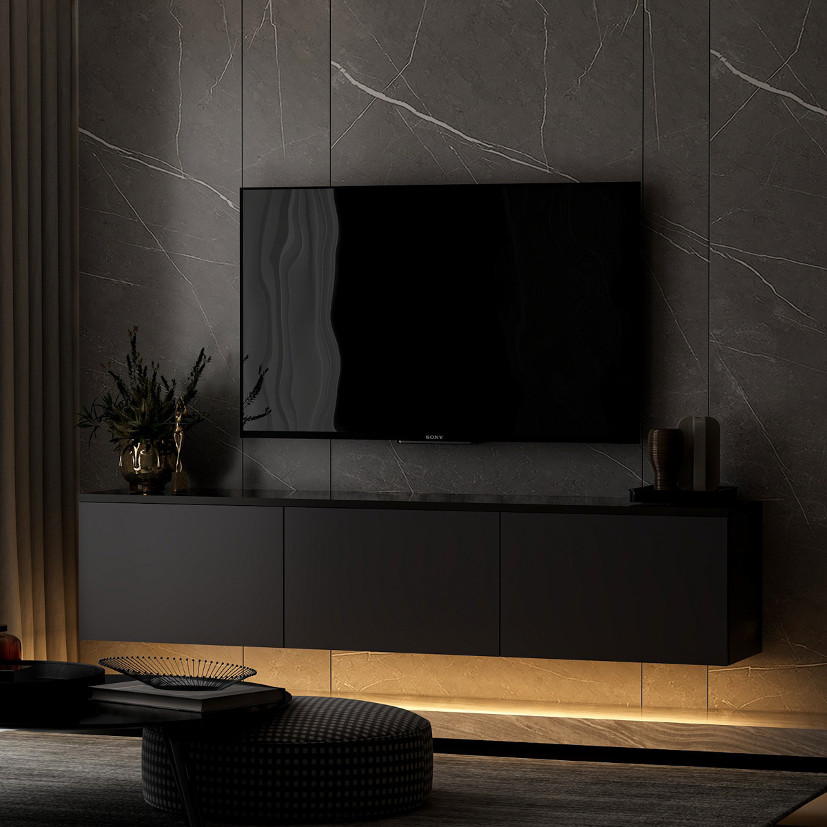 Televizní stolek Neon Illuminated Anthracite - thumb (11)