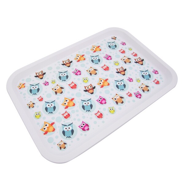 Orion Plastová servírovacia tácka Toya sova 30,5 x 21 cm