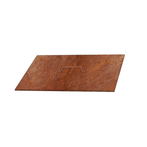 Víko na zahradní ohniště 70 x 50 x 1 cm, corten CORGARDEN 1021