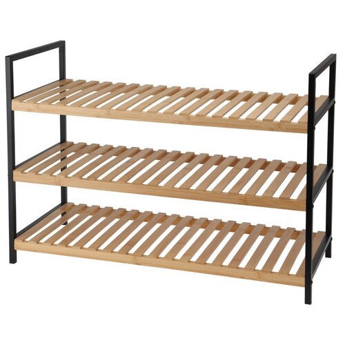 Suport pentru pantofi Bamboo, 3 rafturi, 70 x 48,5 x 30 cm