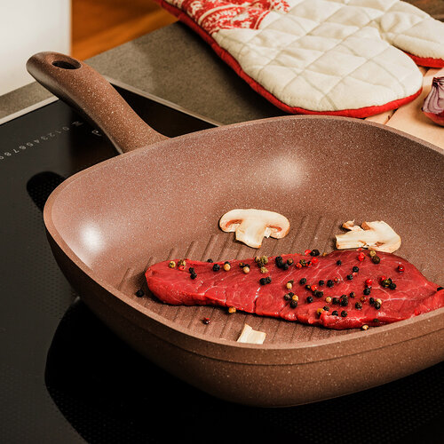 4Home Žar panvica Granite Brown 28 cm