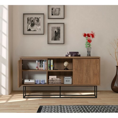 Skříňka Tela Walnut and Black