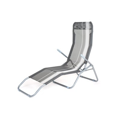 Happy Green Leżak plażowy antracytowy, 142 x 60 x 96 cm