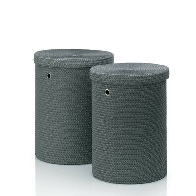 Kela 2-delni set košov za umazano perilo RIMOSSA,siva