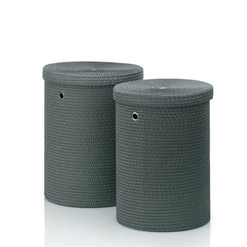 Kela 2-delni set košov za umazano perilo RIMOSSA,siva
