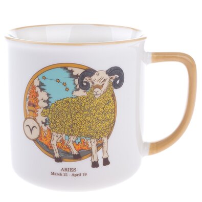 Porcelanasti hrnček Zvěrokruh - Beran, 460 ml