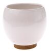 Ghiveci ceramic pentru flori Ball alb, 15 x 14,5cm