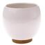 Ghiveci ceramic pentru flori Ball alb, 15 x 14,5cm