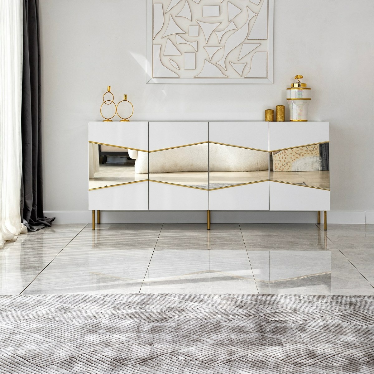 Skrinka Nice White and Gold