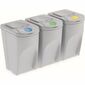 Sortibox szelektív hulladékgyűjtő 35 l, 3 db, hamuszürke
