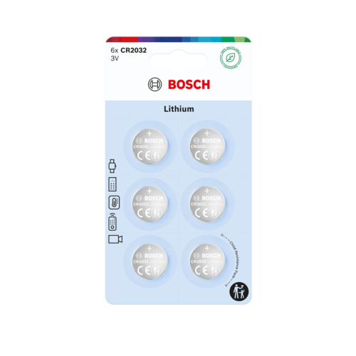 Bosch Baterie Lithium CR2032, 6 ks