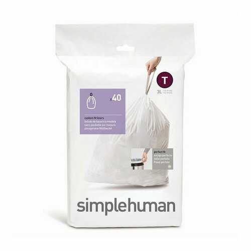 Simplehuman Worki na śmieci  T 3 l, 40 szt.