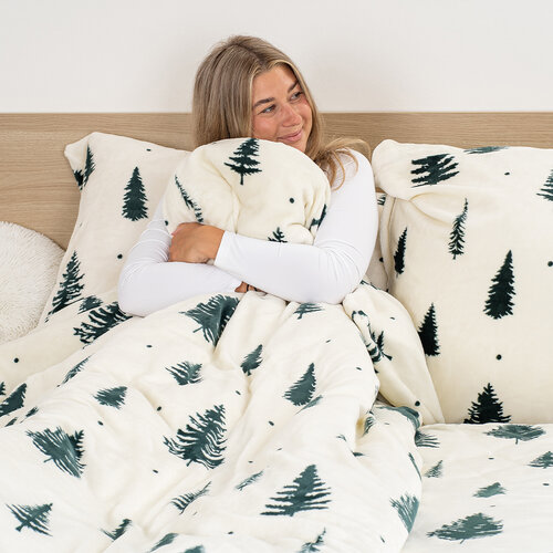 Lenjerie de pat din microflanel 4Home Serene Forest, 140 x 220 cm, 70 x 90 cm