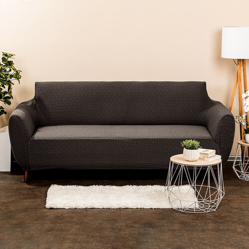 Husă multielastică 4Home Comfort Plus, pentru canapea, maro, 180 - 220 cm
