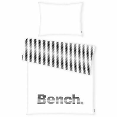 Постільна білизна Bench Бавовняна в смужку чорно-біла , 140 х 200 см, 70 х 90 см