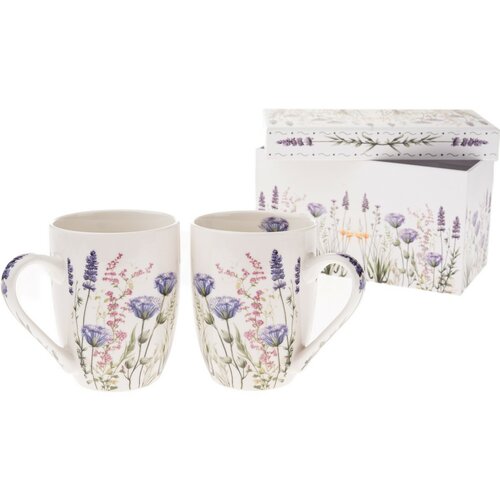 Zestaw upominkowy 2 kubków porcelanowych Letnia łąka 350 ml