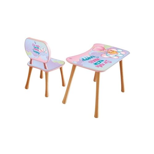 Dětský stolek s židličkou Holčička s balónky, 65 x 41 x 47 cm
