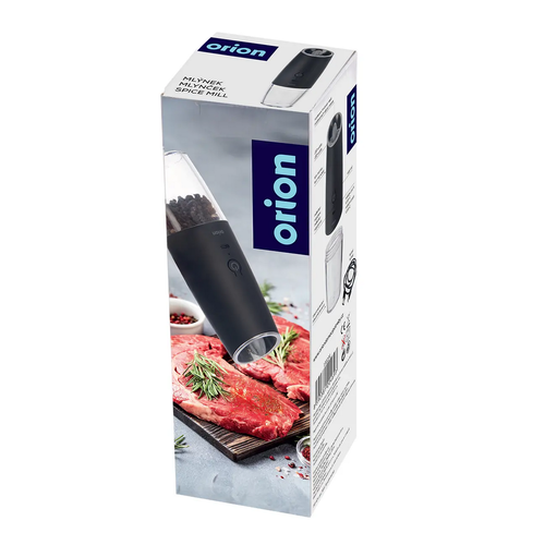 Orion Akumulatorowy młynek do przypraw z oświetleniem LED, 20 cm