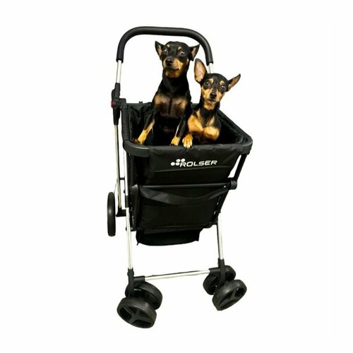 Rolser Składany wózek na kółkach Basket Polar 4Big, czarny