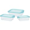 Set of glass jars with lids, 3 pcs
