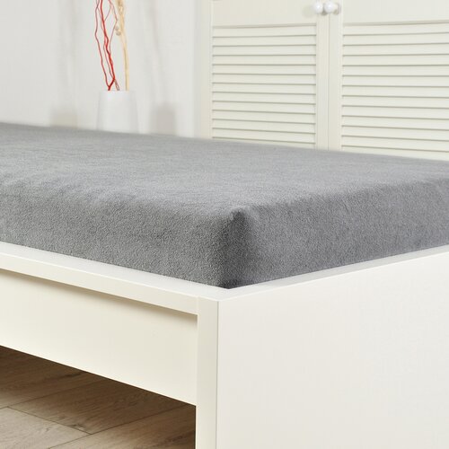 4Home Frottee-Bettlaken Ideal Grau, 100 x 200 cm