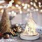 Solight LED Vánoční zasněžený domek, bílá, 18 cm, 10x LED, 2x AA