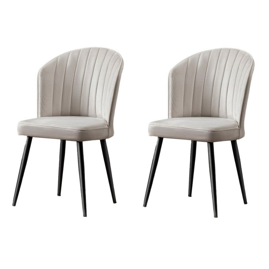Sada jídelních židlí Rubi Cream and Black, 2 ks