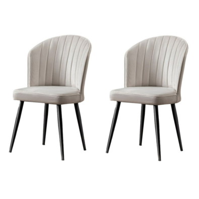 Set de scaune de sufragerie Rubi Cream and Black,2 buc.