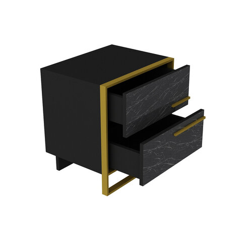 Nachttisch Polka Black