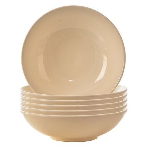 Orion Komplet keramických talířů Alfa 20,5 cm,krémová, 6 ks