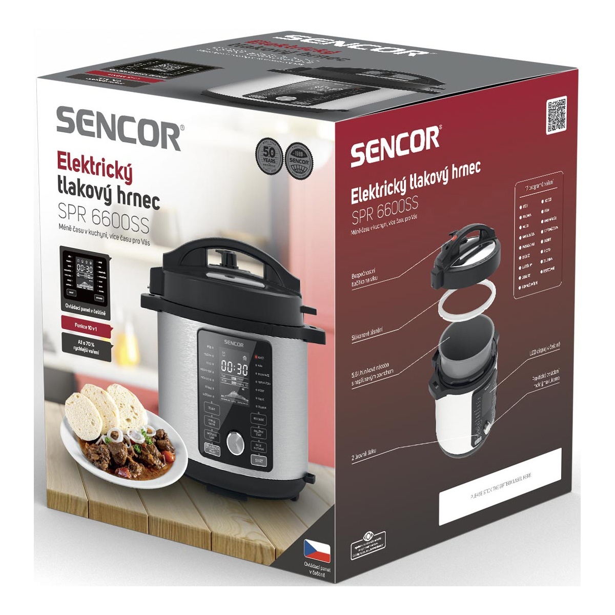 Sencor SPR 6600SS-CZE2 elektrický tlakový hrniec