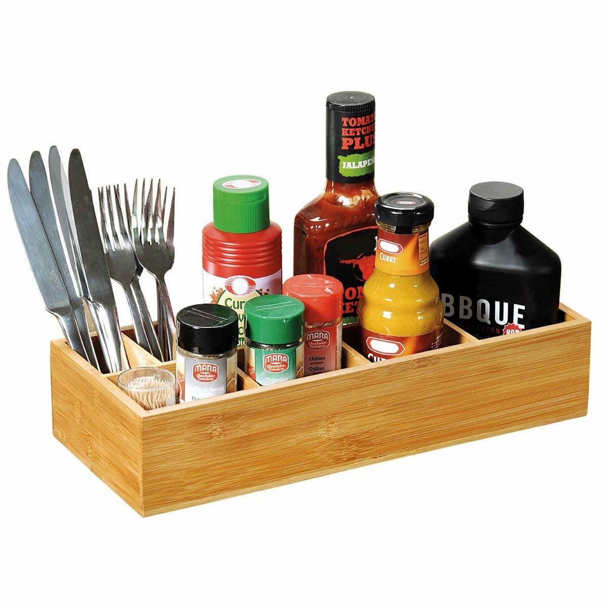 Kesper 70855 Univerzális szervező bambusz, 36 x 15x 7,5 cm, 36 x 15 x 7,5 cm termék 2. képe