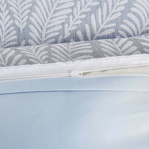 Jacquard-Bettwäsche Hawai blau, 140 x 200 cm, 70 x 90 cm