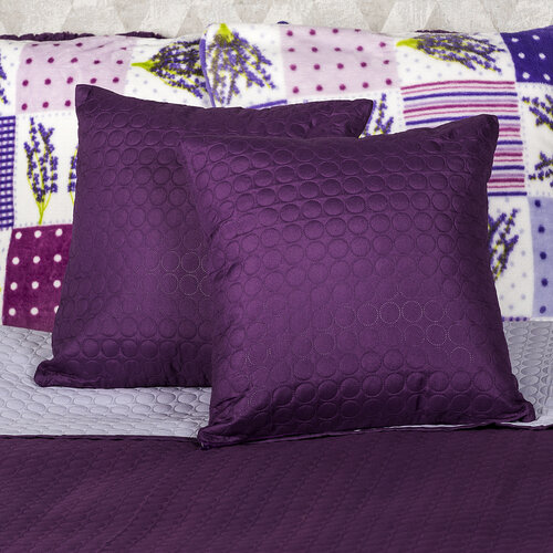 4Home Přehoz na postel Doubleface fialová/světle  fialová, 220 x 240 cm, 2x 40 x 40 cm