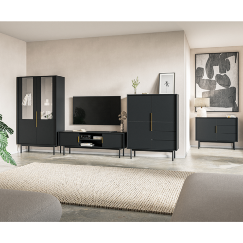 Televízny stolík VIVALA, čierna