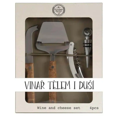 Bohemia Gifts Geschenkset zum Käseschneiden - Für Winzer