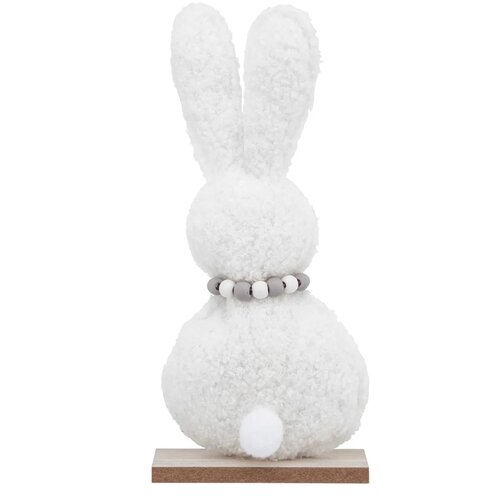 Altom Buklé biely zajačik, 17 x 3 x 19 cm