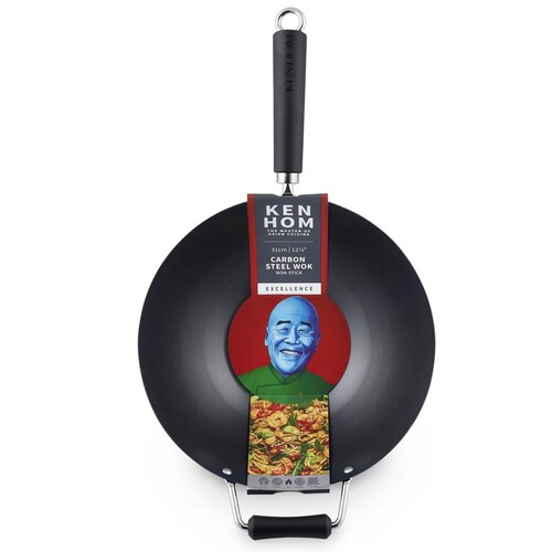 KEN HOM Excellence nieprzywierający karbonowy Wok, 31 cm