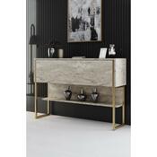 Luxe Travertine and Gold komód