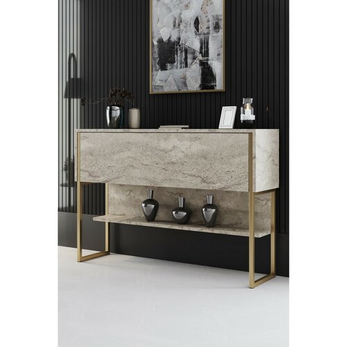 Komoda Luxe Travertine and Gold