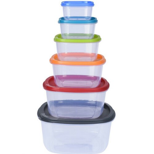 EH 6-teiliges Set aus Kunststoffschalen Rainbow