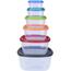 EH 6-teiliges Set aus Kunststoffschalen Rainbow