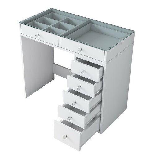 Kozmetický stolík Aurora White