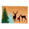 Home Elements Кокосовий килимок для дверей  Оленяча сім'я, 40 x 60 см