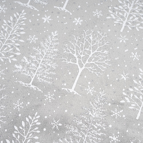 Dekorativní podložka pod vánoční stromek Xmas Tree, 95 cm, sv. šedá