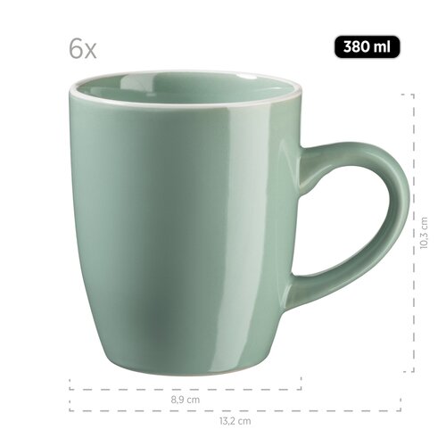 Mäser Set de veselă 24 piese ELISSA – verde lucios