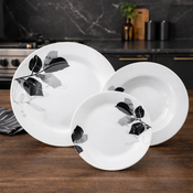 Arôme Home 18-teiliges Essgeschirrset Linde, extraweiß